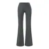Conjunto de top corto fruncido en la cintura de un hombro estilo chica atrevida + cárdigan corto de manga media + pantalones largos ajustados acampanados para mujer