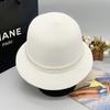 Sombrero de Pescador de Cúpula Caliente Transfronterizo para Mujer Primavera y Verano Ala Ancha Protección Solar Tejido de Punto Sombrero de Paja para Mujer Verano Blanco Perla