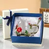 Copo de Água Colorido Esmaltado Francês, Xícara de Chá de Vidro Cristalino Doméstica, Presente Criativo para Namorada, Professor, Melhor Amigo, Aniversário, Presente de Casamento