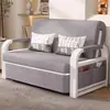Sofá-cama, dobrável e de dupla finalidade, adequado para apartamentos pequenos, cama extensível, modelo popular, novo design 2024, cama multifuncional para sala de estar e varanda