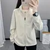Chamarra de Felpa para Mujer para Exteriores, Estilo Nuevo, Engrosada con Felpa, Top Casual con Cuello Alto, Sudadera Cálida con Forro Interior, Cardigan Deportivo