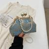 Bolso Pequeño Estilo Chino Nuevo para Mujer 2026 Primavera Nueva Moda Cadena de Perlas Bolso Cruzado de Moda Popular Super Popular Bolso con Cierre