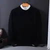Venta al por mayor del fabricante Suéter de punto con cuello redondo para hombre Ajuste slim Camiseta base de punto Estilo coreano para primavera y otoño Suéter casual para hombre Tendencia