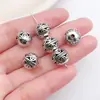 Aleación de Plata de Xizang Calada Redonda Bolas Redondas Nube Auspiciosa Bola de Flor Tetera Cuentas Separadas Pulsera DIY Collar Accesorios de Joyería