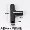 Conectores de Plástico Negros de Tres y Cuatro Vías para Estanterías de Tubo Duro Delgado, Accesorios Pequeños para Tubo Redondo 12 19mm