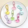 Dopamina Lindo Dibujo Animado Color Caramelo Cara Sonriente Forma de Corazón Estrella de Cinco Puntas Llavero Dulce Colgante para Bolso Estilo Girly