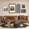 Pintura decorativa retro francesa para sala de estar Pintura de pared de fondo de sofá estilo europeo Colgante de pared artístico de nicho de lujo ligero moderno Mural de pared