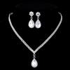 Juego de Joyería Transfronterizo Cadena de Garra de Diamante Completo Moda Simple Accesorios de Alta Gama Aretes Aretes Collar Accesorios para Mujer Venta al por Mayor