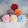 Flor de Cebola Artificial Cabeça de Flor Pirulito Bola Crisântemo Acessórios de Cabelo Acessórios Flor de Seda Flor Artificial Material DIY Artesanal Decoração de Caixa de Presente