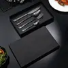 Juego de Cubiertos Occidentales de Acero Inoxidable Cuatro Piezas Vajilla Occidental Cuchillo para Bistec Tenedor Cuchara de Postre Tenedor de Fruta Se Puede Imprimir LOGOTIPO