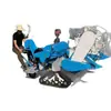 Cosechadora de Orugas 15 HP Cosechadora Combinada de Arroz y Trigo Cosechadora de Trigo Autopropulsada de Doble Propósito para Sequía e Inundación