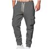 Pantalones Deportivos de Entrenamiento para Hombre de Otoño e Invierno Europeos y Americanos con Bolsillos Grandes Pantalones Cargo Pantalones de Deporte y Fitness para Hombre