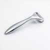 Salón de Belleza Facial Manual V-Face Lifting y Reafirmante Barra de Belleza con Metal Dentado Plata Brillante Rodillo Facial Palo de Masaje