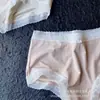 Falda Xiaolan 6231 Calzones de Modal para Mujer Japoneses de Cintura Media Transpirables de Encaje Cadera Algodón Bandeja Calzones de Triángulo para Niñas