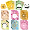 8 Pegatinas de Animales Cambia-Rostros de Postre Donut para Manualidades de Niños, Educativas, Impermeables, Decorativas Táctiles