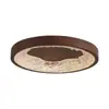 Luminária de Teto Redonda Moderna Medieval Minimalista Luxo Leve para Sala de Estar Cor de Noz Lâmpadas de Alto Padrão para Quarto Estudo