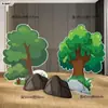 Héroe Lluvia Llega Sima Guang Rompe el Jarrón Atrezo Juego Fondo Tablero KT Guardería Bosque Árbol Grande Actuación Infantil Leide Zhu