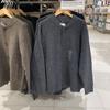 Casaco de Lã Outono/Inverno Roupas Masculinas Femininas Casuais Soltos Espessados Gola Redonda Cardigan de Tricô Mangas Longas Suéter SY451604