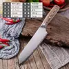 Faca de Cozinha Faca para Fatiar Faca Doméstica para Legumes Faca de Cozinha Estilo Chinês Faca para Cortar Carne Faca para Legumes Cor Preta Cabo de Madeira Faca de Chef de Aço Inoxidável