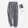 Pijama de coralina para mujer, engrosado para invierno, lindo conjunto de ropa de estar de franela, moderno y holgado, conjunto de cárdigan de manga larga