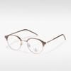 M2991 nuevo en línea marco de gafas de plástico rojo dorado Oval semi-montura marco óptico liso anti-luz azul moda versátil