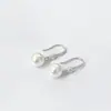 Pendientes Franceses Vintage de Plata de Ley S925 con Perla y Circonita Incrustada para Mujer, Elegantes Ganchos para Orejas, Aptos para Oídos Sensibles, Venta al por Mayor desde el Fabricante