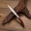 Jingzhimeng Navaja de Mano de Madera para Equipaje de Mano Navaja de Acero Inoxidable Antideslizante para Exteriores Plegable Navaja de Filo Navaja de Pelar