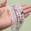 Ágata Natural Cuentas Sueltas Manualidades Hechas a Mano DIY Bisutería Accesorios Semi-Terminados Cuentas Redondas de Ágata Venta al por Mayor