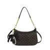 Bolso Pequeño Blanco Costero para Axila para Mujer 2025 Nuevo Bolso Versátil Bolso de Hombro Bolso Cruzado Estilo Japonés Diseño de Bloques de Color
