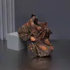 Botas Retro Populares de Suela Gruesa para Mujer Otoño e Invierno 2025 Botines Populares de Estilo Británico Botas de Algodón Cálidas Cómodas con Forro de Felpa