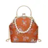Bolso Retro Chino Hanfu Nuevo Estilo Bolso de Hombro Único Estilo Cheongsam Bolso Cruzado Estilo Antiguo Bolso Dorado Bolso Estilo Nacional