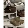 Nuevos Zapatos Birkenstock Retro de Ante con Hebilla Slip-on para Exteriores de Punta Cerrada Semi-Abiertos para Mujer Otoño/Invierno 2026
