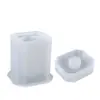 Molde de Resina de Cristal DIY de Amapola con Bordes de Corte Irregular y Adorno de Almacenamiento de Botella de Perfume de Múltiples Formas Molde de Silicona