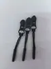 Tirador de cremallera de nailon con cordón, tallas 3 y 5, cabeza de almendra negra mate por electroforesis, tirador de cremallera para ropa y equipaje al por mayor
