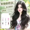 Peluca Zelan frontal simulación cobertura completa cabeza mujeres blanqueamiento temperamento raya media onda grande cabello rizado largo peluca color té miel castaño claro