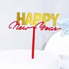 Decoración de pastel de Año Nuevo acrílica Copyright suministro directo de fábrica enchufe para pastel de fiesta de Feliz Año Nuevo