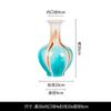 Jarrón de cerámica azul y verde con cambio de horno de Jingdezhen, jarrón decorativo de cerámica para mueble de TV de sala de estar