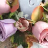 Velas de Folha de Bordo Rosa de Duas Cores, Guirlanda de Flores Artificiais, Atmosfera Romântica, Casamento, Decoração de Casa, Mesa de Natal, Enfeites de Quarto