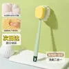 Esfoliador de costas para banho, escova de banho de cerdas macias com cabo longo para homens e mulheres, esfoliante de costas, não precisa pedir ajuda, esponja de banho