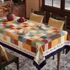 Mantel Estilo Americano Impermeable y a Prueba de Aceite, No Lavable, Nuevo Modelo 2026, Mantel de Mesa de Comedor de Lujo Ligero de Gama Alta, Mantel Rectangular para Mesa de Café