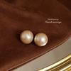 Pendientes de Botón de Lujo de Estilo Francés Vintage, Elegantes y Versátiles, Chapados en Plata con Diseño Elaborado, Pendientes de Declaración Hechos de Fábrica