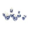 Contas de Cerâmica, Contas Soltas, Acessórios de Cerâmica, Decalques, Contas de Cerâmica Flor de Ameixa, Contas de Porcelana Azul e Branca, Materiais para Artesanato DIY