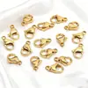 Fecho Lagosta em Aço Inoxidável Eletrodepositado PVD para Colar Pulseira Fecho de Extremidade Acessórios para Joias DIY Fecho de Mola que Preserva a Cor Simples e Estiloso