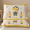 Toallas de Almohada de Algodón Puro para Niños, un Par de 40X60 Absorbentes de Sudor y Antideslizantes Toallas de Almohada de Gasa de Algodón para Bebé, Toallas Almohadilla Gruesas de Dibujos Animados