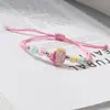 Pulseira Fofa de Meninas com Pingentes Novos de Coelho de Desenho Animado, Pinguim e Gatinha Kt em Cores Doces para Estudantes e Melhores Amigas