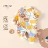 Mameluco Acolchado para Bebé, Ropa de Bebé para Otoño e Invierno, Ropa Cálida para Gatear de Recién Nacido, Ropa para Casa con Protección Inclinada para la Barriga