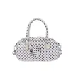 Nova Bolsa de Bowling New Boston, Grande Capacidade, Bolsa Estilo Coreano com Bolinhas, Bolsa de Mão Feminina, Bolsa Almofada para Trabalho e Deslocamento