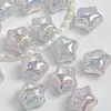 Ding Yi Ópalo Arcoíris Estrella Gruesa Luna Fría Chapado Agujero Pasante Forma de Estrella Cuentas Accesorios para Joyería DIY Materiales para Cadena de Teléfono