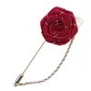 Flor de Tela de Rosa Hecha a Mano Camelia Ramillete para Traje de Hombre y Mujer Vestido Pin de Una Palabra Pin Broche Coreano