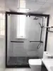 Hangzhou Cabina de Ducha Personalizada Separación Húmeda y Seca Puerta Corredera de Vidrio Acero Inoxidable Celebridad de Internet Minimalista Baño de Cuerpo Entero Integrado